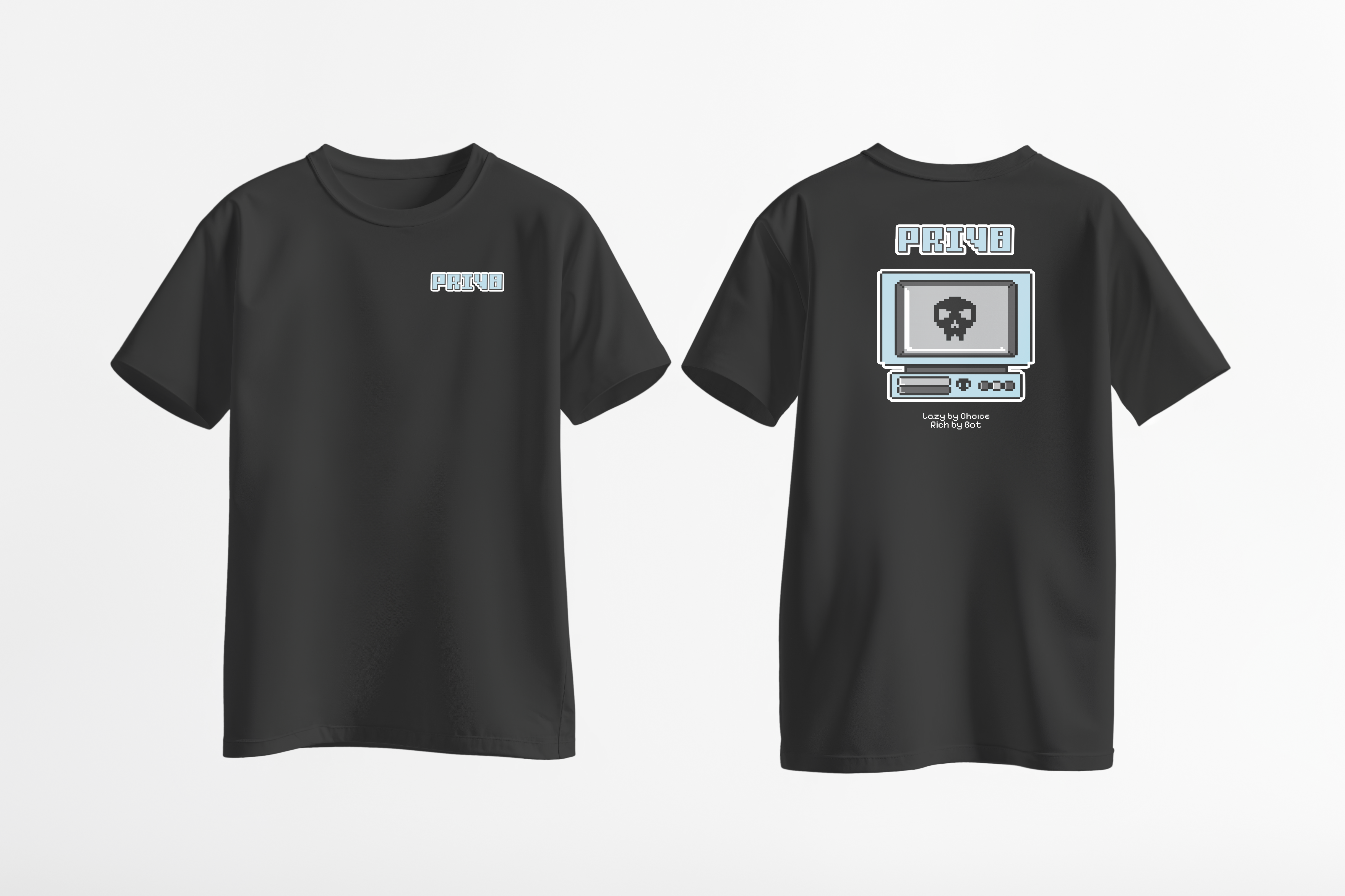 Mockup Kaos Hitam Boterdrop